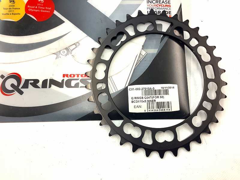 楕円インナーチェーンリング Qring 34ｔ/PCD110mm/5穴