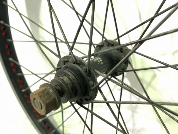 BMXフロントホイール 20インチ(406) 100mm 36H ※錆あり