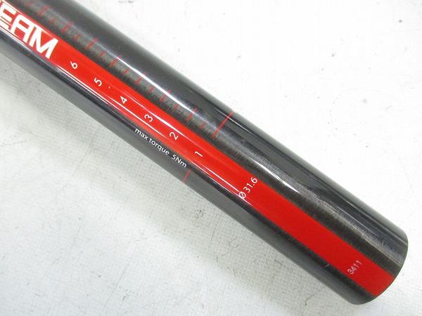 カーボンシートポスト DORIC TEAM φ31.6mm/280mm ブラック/レッド※傷あり