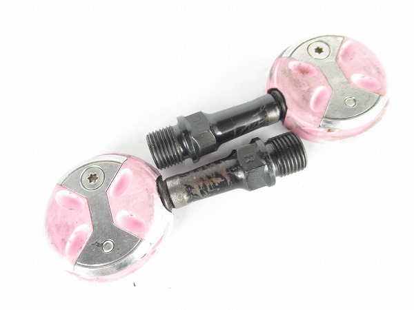 ビンディングペダル ZERO　ピンク　クロモリシャフト　※ガタ有