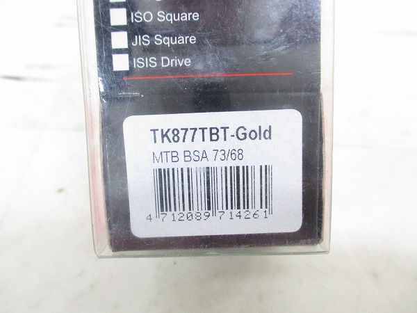 ボトムブラケット TK877TBT ゴールド JIS/68-73mm/φ24mm