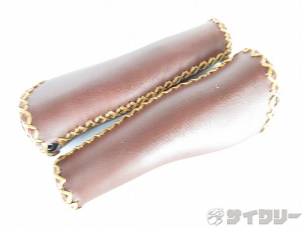 レザー調ロックオングリップ ブラウン