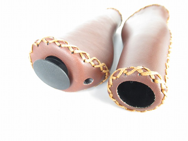 レザー調ロックオングリップ ブラウン