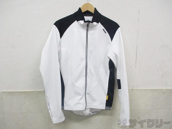 フルジップ長袖ジャージ ホワイト/ブラック THERMODRESS NEO