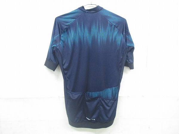 半袖フルジップジャージ ブラック/グリーン Lサイズ