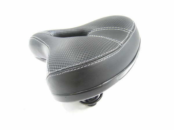 スプリングサドル ブラック スチールレール