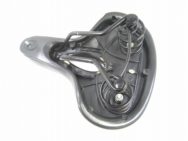 スプリングサドル ブラック スチールレール