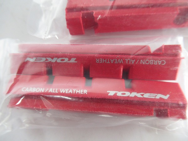 ブレーキシュー　TK345　前後　レッド　カーボン/オールウェザー