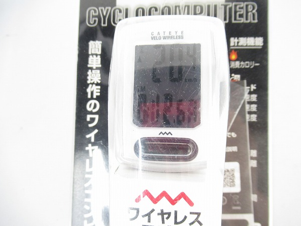 サイクルコンピューター　CC-VT230W　ホワイト　ワイヤレス
