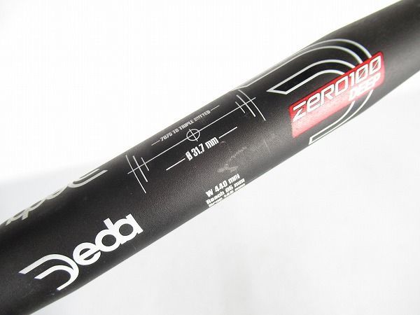 ドロップハンドル　ZERO100　ブラック　31.7mm/440mm（外外/エンド部）