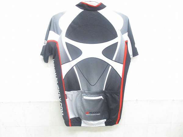 半袖フルジップジャージ ブラック/ホワイト サイズ不明（M-L 程）