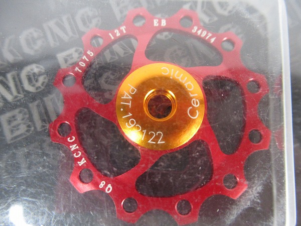 プーリー JOCKEY WHEEL セラミックベアリング レッド 12ｔ