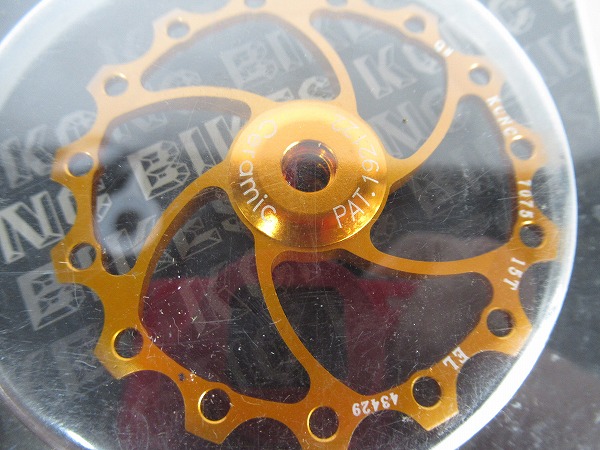 プーリー JOCKEY WHEEL セラミックベアリング ゴールド 15ｔ