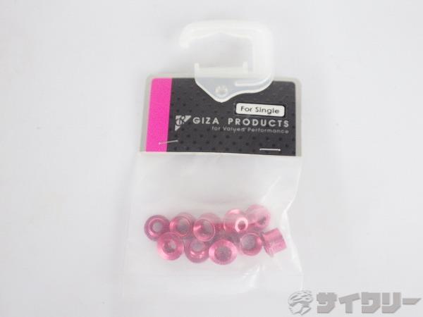 チェーンリングボルト シングル用/5pc レッド