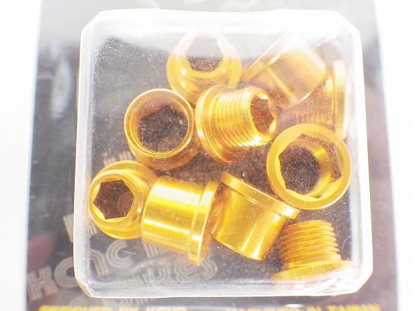 チェーンリングボルト シングル用/5pc ゴールド