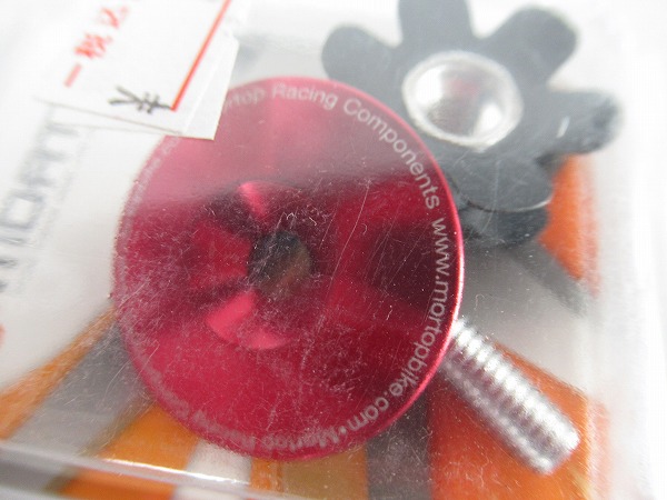 ヘッドキャップ・スターファングルナットセット OS用 レッド