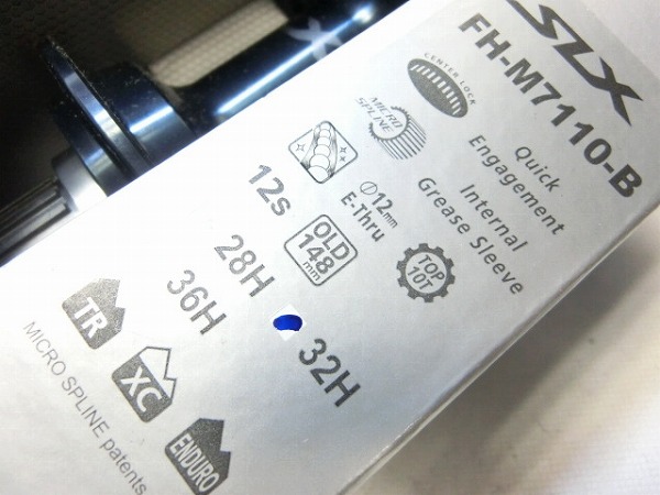 リアハブ SLX FH-M7110-B 148mm/φ12mm/32H/マイクロスプライン