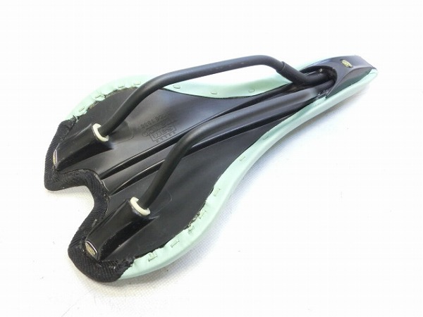 サドル PONZA クロモリレール ブルーグリーン