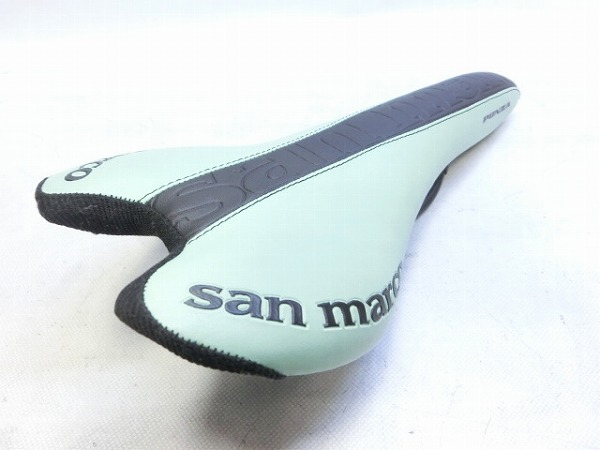 サドル PONZA クロモリレール ブルーグリーン