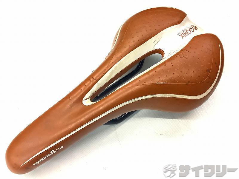 サドル TOURING.G100 ブラウン/WHT 