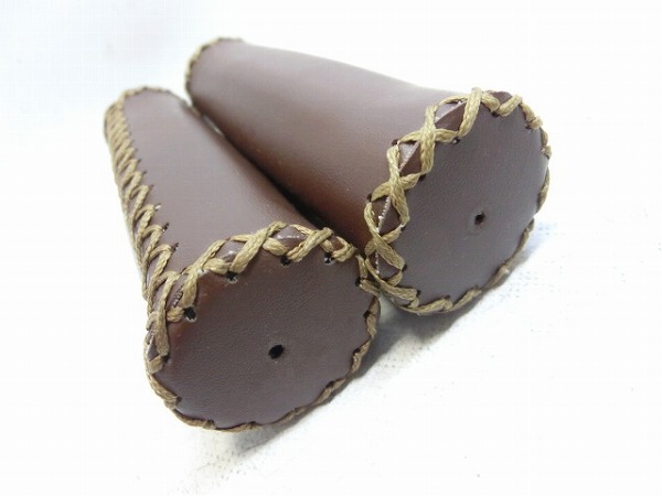 レザー調グリップ ブラウン