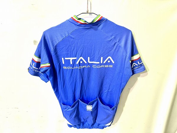 フルジップ半袖ジャージ ブルー Lサイズ