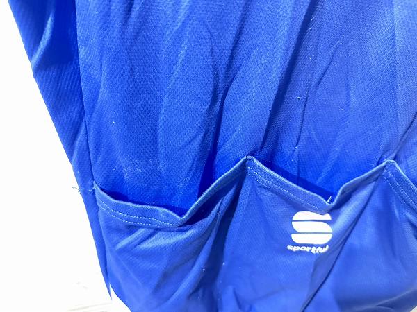 フルジップ半袖ジャージ ブルー Lサイズ