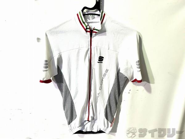 フルジップ半袖ジャージ ホワイト Lサイズ