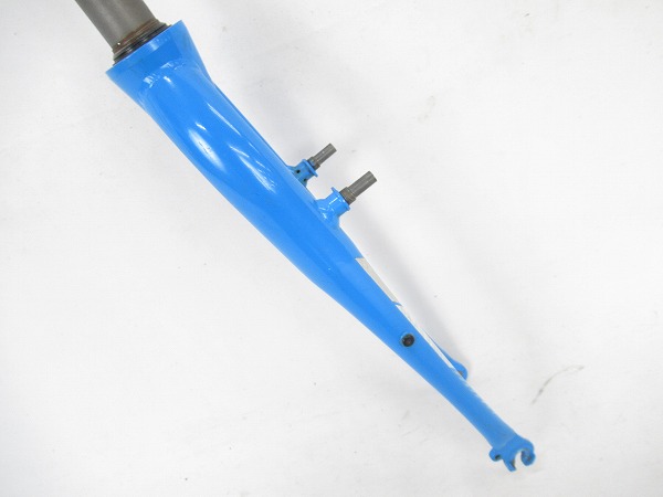 フロントフォーク　ブルー　OSコラム/230mm　700c用