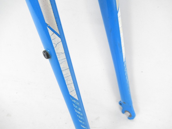 フロントフォーク　ブルー　OSコラム/230mm　700c用