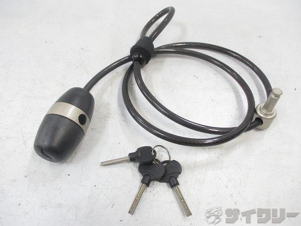 ワイヤーロック ブラック 鍵式
