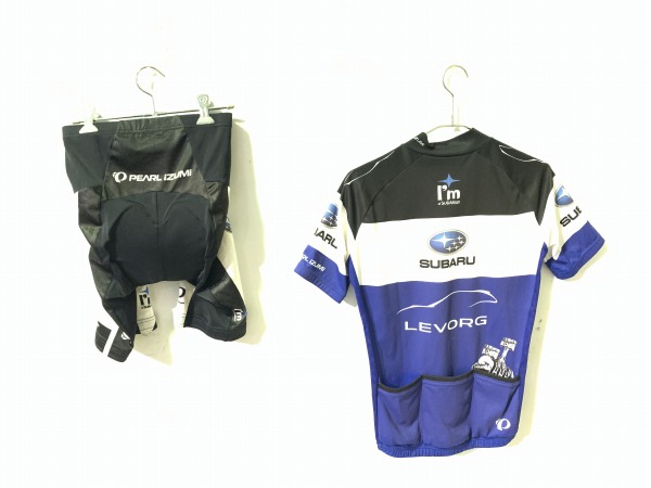 半袖フルジップジャージ レーサーパンツ付き スバルロゴ