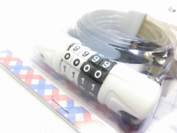 ワイヤーロック 暗証番号式 180㎝×φ4mm