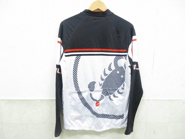 レプリカ長袖ジャージ CASTELLIロゴ Mサイズ ホワイト/ブラック