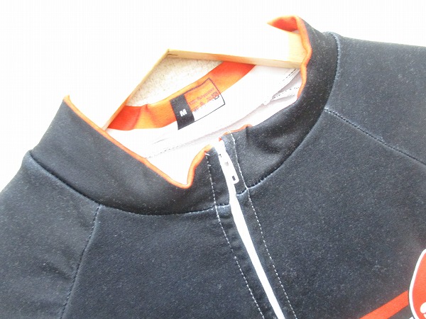 レプリカ長袖ジャージ CASTELLIロゴ Mサイズ ホワイト/ブラック