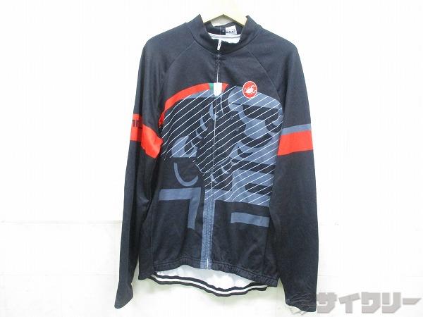 レプリカ長袖ジャージ CASTELLIロゴ Mサイズ ブラック