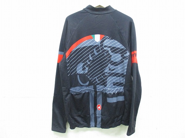 レプリカ長袖ジャージ CASTELLIロゴ Mサイズ ブラック