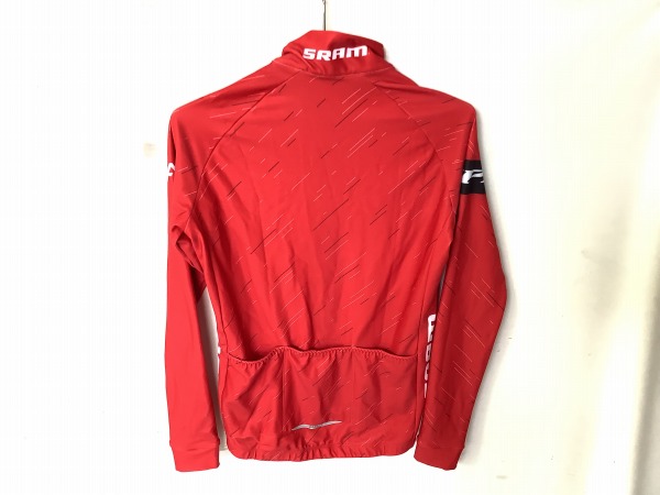 フルジップ長袖ジャージ Mサイズ SRAM レッド 裏起毛