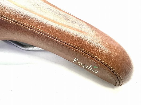 サドル Foglia スチールレール ブラウン 破れ箇所あり