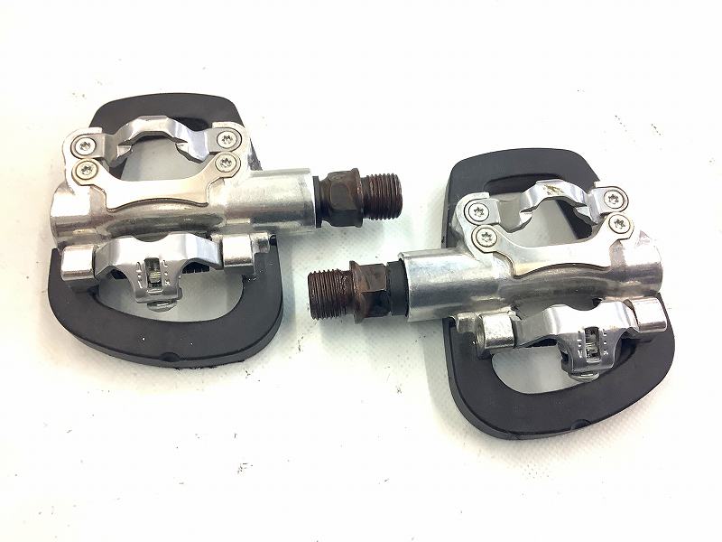 片面SPD片面フラットペダル FPラバークリップレスペダル
