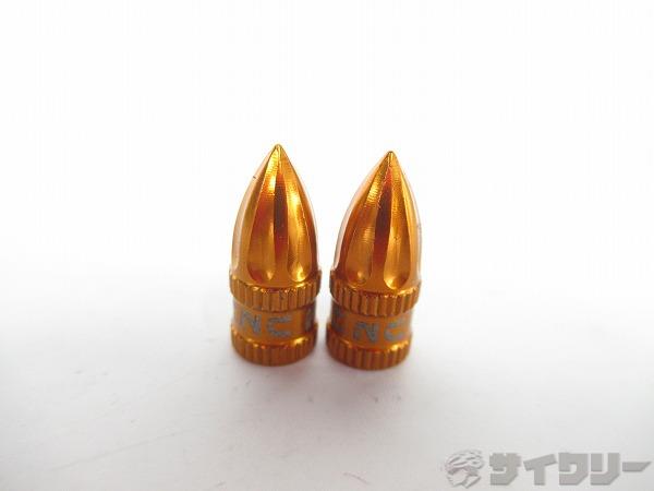 アルミバルブキャップ　ゴールド　仏式用　2個