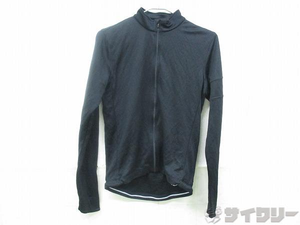 長袖フルジップジャージ LONG SLEEVE JERSEY M ブラック