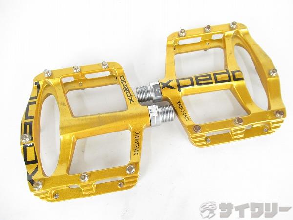 フラットペダル　XMX24MC　ゴールド