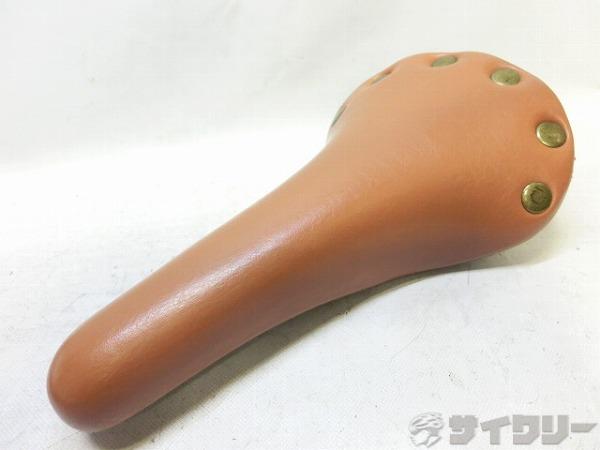 鋲打ちサドル ライトブラウン スチールレール