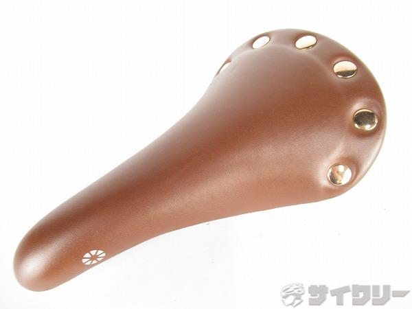サドル　DAHONロゴ入り　ブラウン　スチールレール