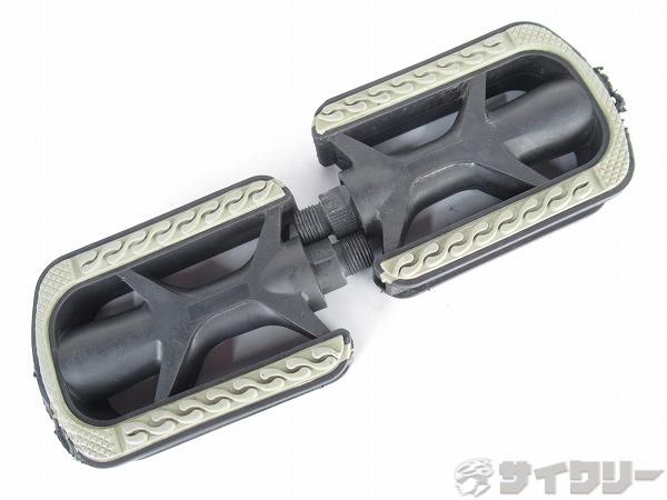 フラットぺダル　ブラック/グレー　樹脂＆ラバー製　※クリップ欠品