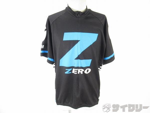 半袖ジャージ　ZEROロゴ　ブラック/ブルー　Lサイズ