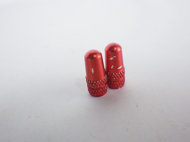 アルミバルブキャップ 仏式 レッド