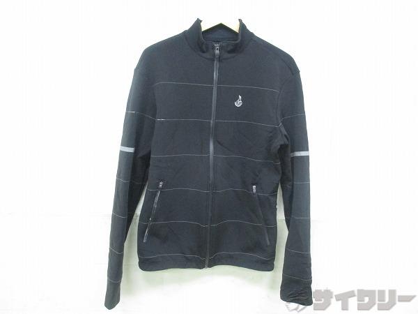 長袖フルジップジャケット サイズ不明 ブラック