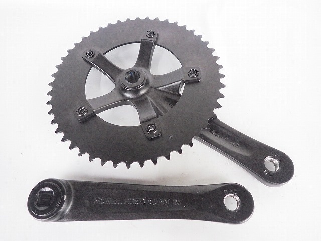 シングルクランク　SOLID-F/CHARIOT　ブラック　165mm　48T（厚歯）